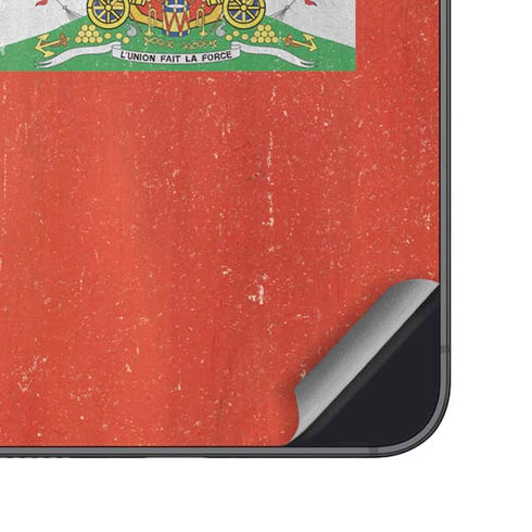 Haiti Flag Distressed Galaxy S25 Plus Skin